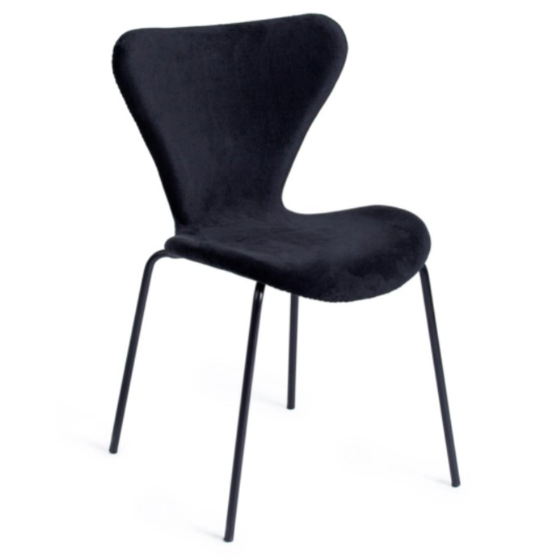 Стул Julissa Black Chair флок Черный Стул Julissa Black Chair флок Черный в Орле | Loft Concept