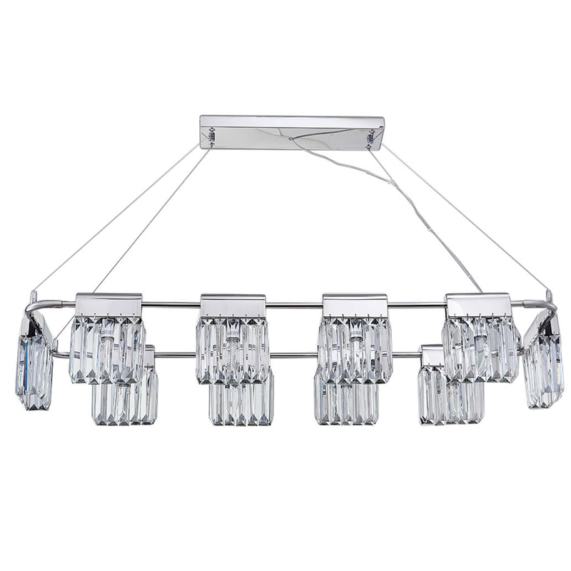 Люстра Crystal Pendants chrome 10 Хром Прозрачное Стекло Люстра Crystal Pendants chrome 10 Хром Прозрачное Стекло в Орле | Loft Concept