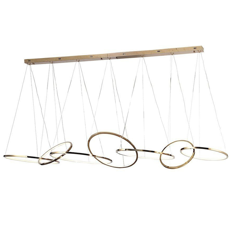 Люстра Ring Connection Horizontal Chandelier Gold Золотой в Орле | Loft Concept 