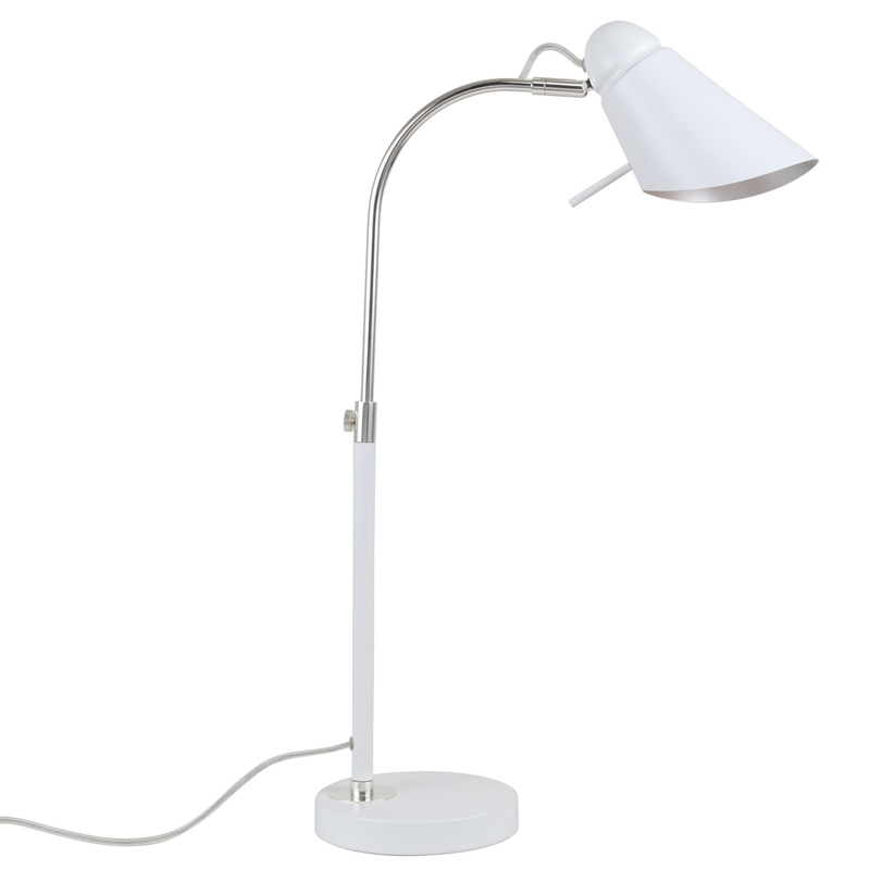 Настольная лампа Silvi Table Lamp Серебряный Белый Настольная лампа Silvi Table Lamp Серебряный Белый в Орле | Loft Concept