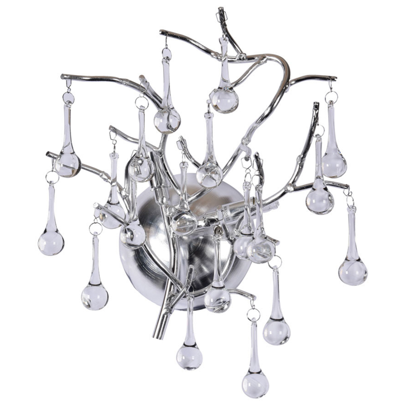 Бра Droplet Silver Wall Lamp Серебряный Прозрачное Стекло Бра Droplet Silver Wall Lamp Серебряный Прозрачное Стекло в Орле | Loft Concept