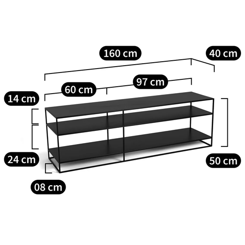 ТВ-тумба стальная с полками Chad TV-Stand ТВ-тумба стальная с полками Chad TV-Stand в Орле