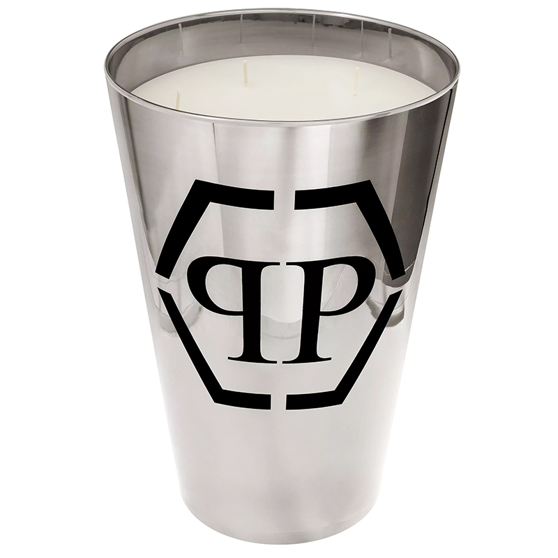 Свеча Philipp Plein Candle Empire Platinum XL Серебряный Белый Черный в Орле | Loft Concept 