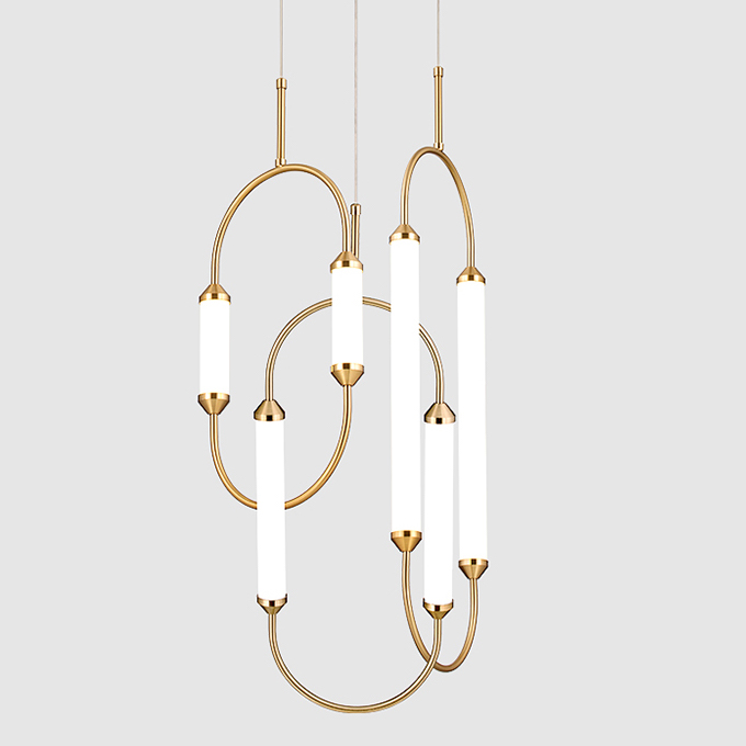 Люстра Giopato & Coombes CIRQUE chandelier Weave Medium Латунь Прозрачный в Орле | Loft Concept 