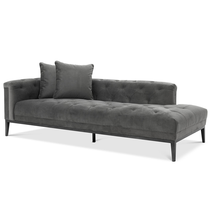 Кушетка Eichholtz Lounge Sofa Cesare Left grey Серый Темная бронза Кушетка Eichholtz Lounge Sofa Cesare Left grey Серый Темная бронза в Орле | Loft Concept