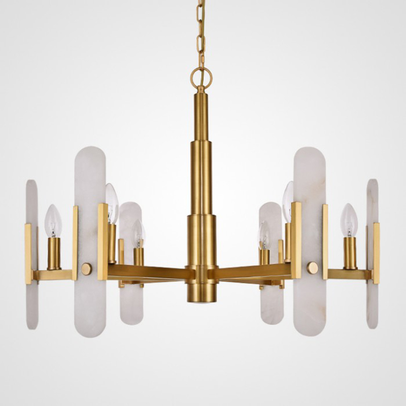 Люстра Kazaoir Chandelier Латунь Белый Люстра Kazaoir Chandelier Латунь Белый в Орле | Loft Concept