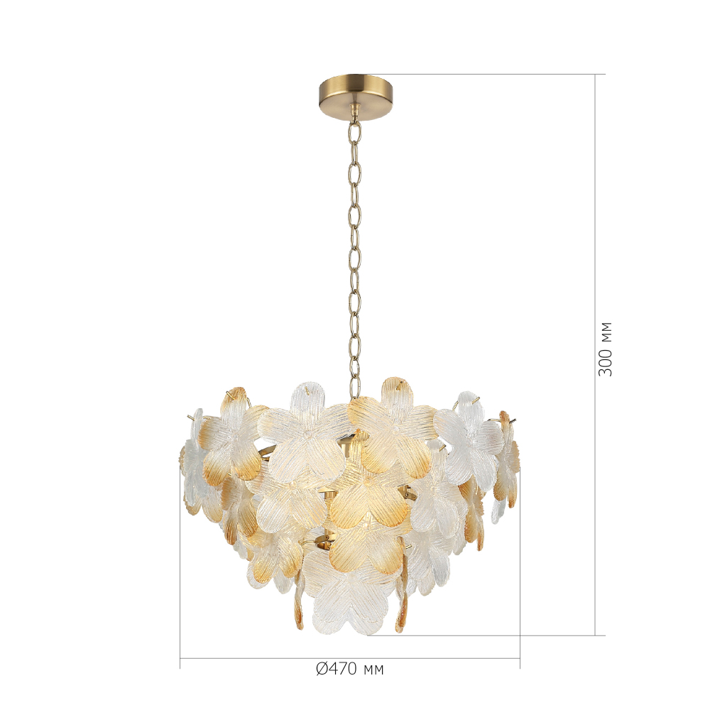 Люстра конусообразная с цветочными мотивами Light Floral Glow в Орле