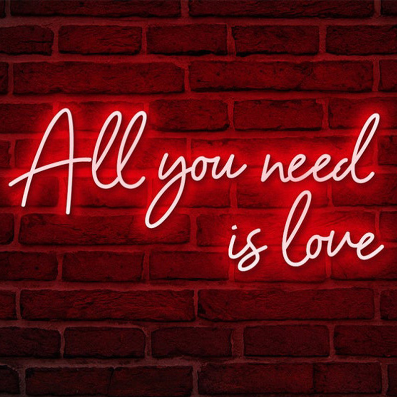 Неоновая настенная лампа All You Need is Love Neon Wall Lamp Красный Прозрачный Красный Неоновая настенная лампа All You Need is Love Neon Wall Lamp Красный Прозрачный Красный в Орле | Loft Concept