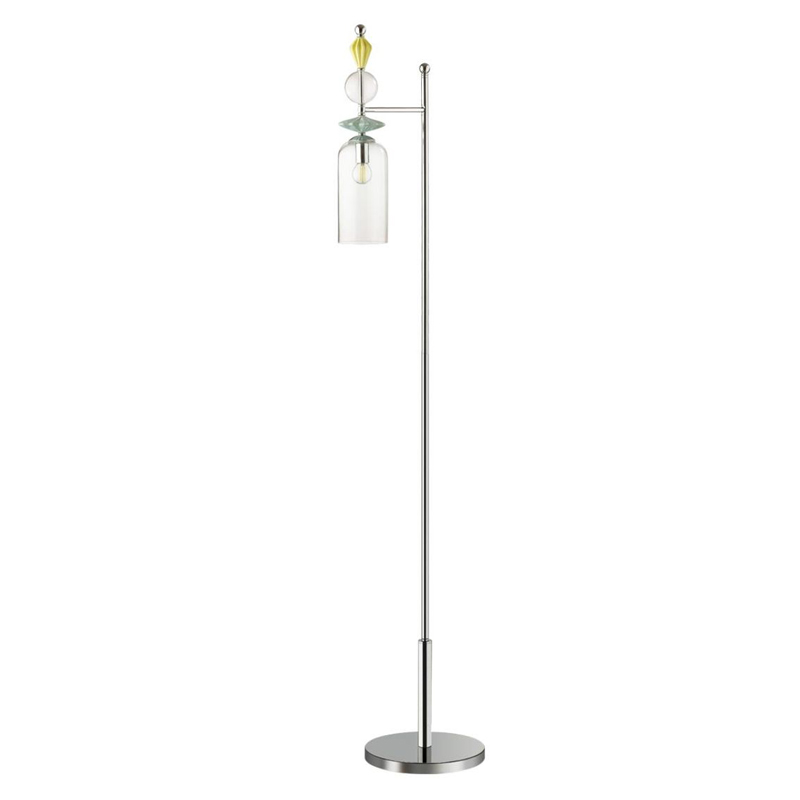 Торшер Iris Glass Floor lamp Candy chrome Прозрачный (Transparent) Розовый пастельный Зеленый Хром Торшер Iris Glass Floor lamp Candy chrome Прозрачный (Transparent) Розовый пастельный Зеленый Хром в Орле | Loft Concept