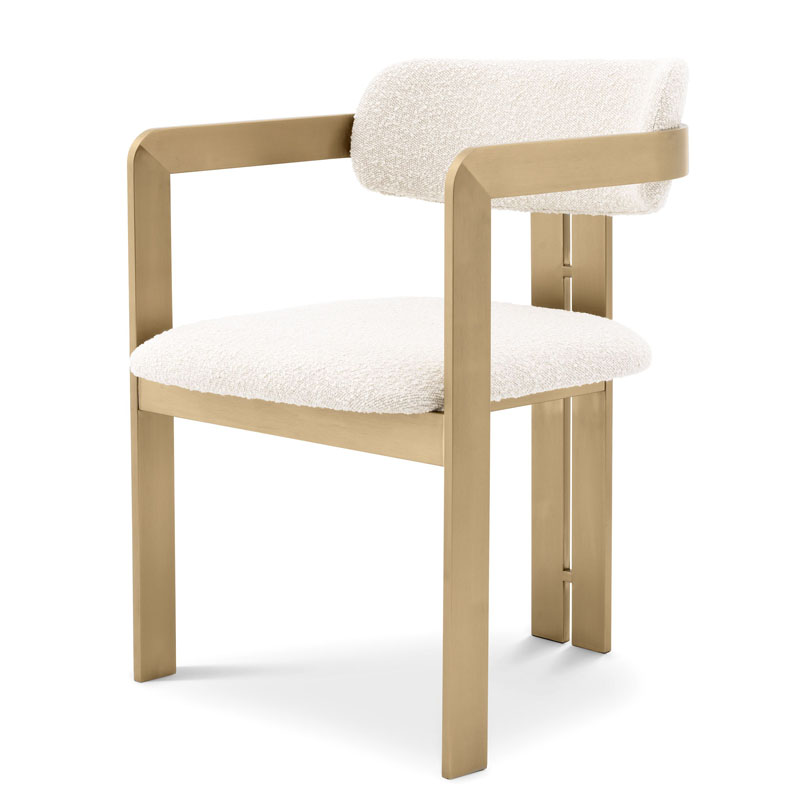 Стул Eichholtz DINING CHAIR DONATO Кремовый Золотой Стул Eichholtz DINING CHAIR DONATO Кремовый Золотой в Орле | Loft Concept