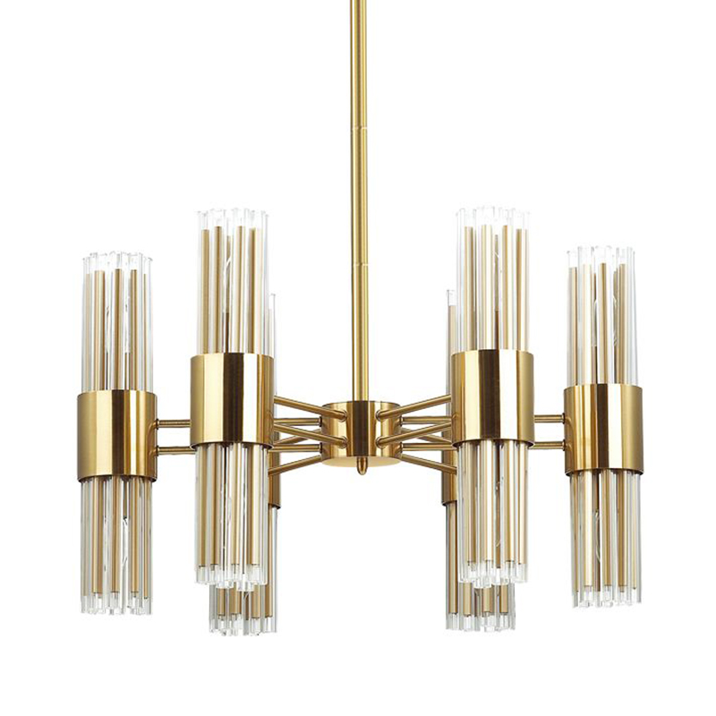 Люстра Gladwin Glass Tubes Chandelier Прозрачный Золотой Люстра Gladwin Glass Tubes Chandelier Прозрачный Золотой в Орле | Loft Concept