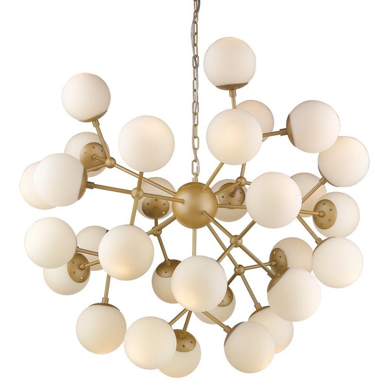Люстра Berries Chandelier white matt 90 Золотой Белое матовое стекло Люстра Berries Chandelier white matt 90 Золотой Белое матовое стекло в Орле | Loft Concept