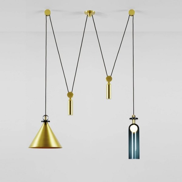Подвесной светильник Shape up Double Pendant Brass Латунь Подвесной светильник Shape up Double Pendant Brass Латунь в Орле | Loft Concept