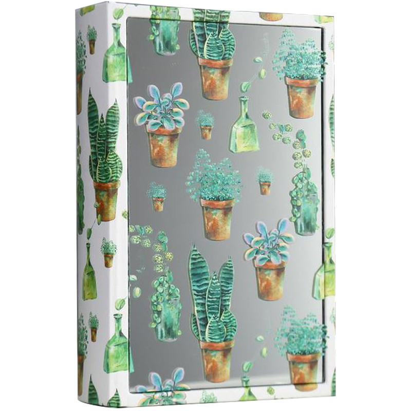 Шкатулка-книга Succulents Mirror Book Box Белый Зеленый Коричневый Шкатулка-книга Succulents Mirror Book Box Белый Зеленый Коричневый в Орле | Loft Concept