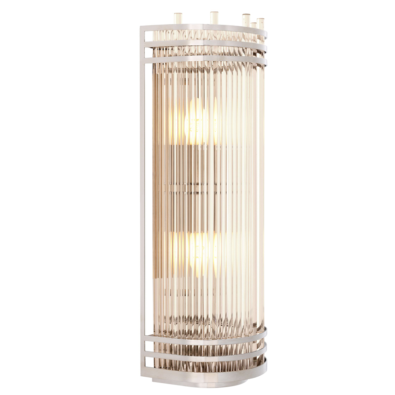 Бра Eichholtz Wall Lamp Gulf L Nickel Никель Прозрачный Бра Eichholtz Wall Lamp Gulf L Nickel Никель Прозрачный в Орле | Loft Concept