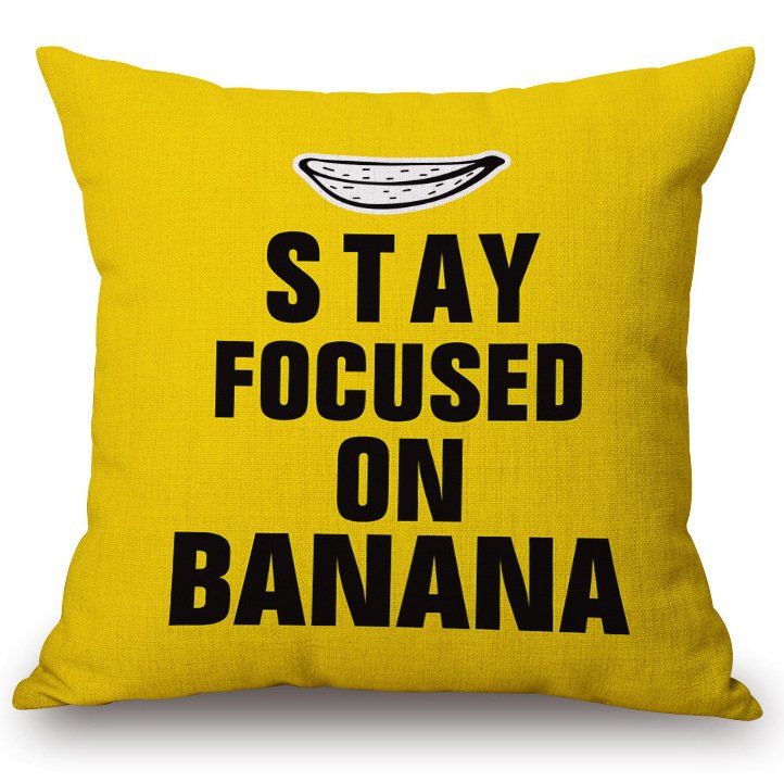 Декоративная подушка Stay Focused on Banana Желтый Декоративная подушка Stay Focused on Banana Желтый в Орле | Loft Concept