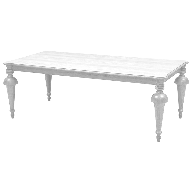 Обеденный деревянный стол Kelise White Dinner Table Белый Белый Обеденный деревянный стол Kelise White Dinner Table Белый Белый в Орле | Loft Concept