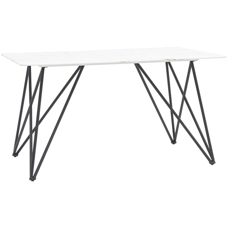 Стол обеденный Zisman Geometry №1 Белый Черный Стол обеденный Zisman Geometry №1 Белый Черный в Орле | Loft Concept
