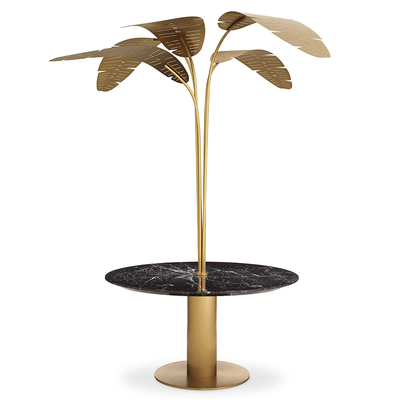 Круглый обеденный стол Philipp Plein Dining Table Palm Springs Золотой Черный Мрамор Nero Круглый обеденный стол Philipp Plein Dining Table Palm Springs Золотой Черный Мрамор Nero в Орле | Loft Concept