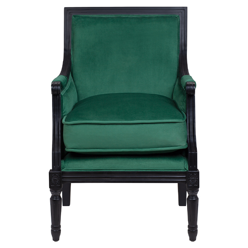 Кресло Harry Armchair black and green velour Зеленый Черный Кресло Harry Armchair black and green velour Зеленый Черный в Орле | Loft Concept