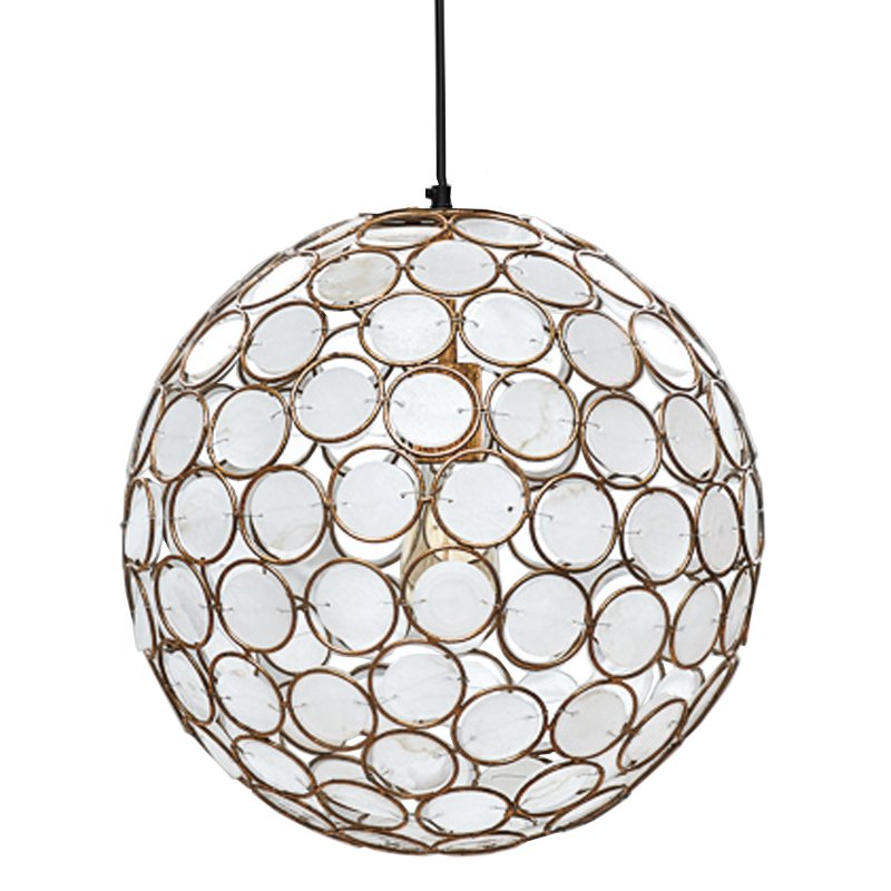 Seashell Ball pendant lamp Белый Позолоченная ржавчина Seashell Ball pendant lamp Белый Позолоченная ржавчина в Орле | Loft Concept