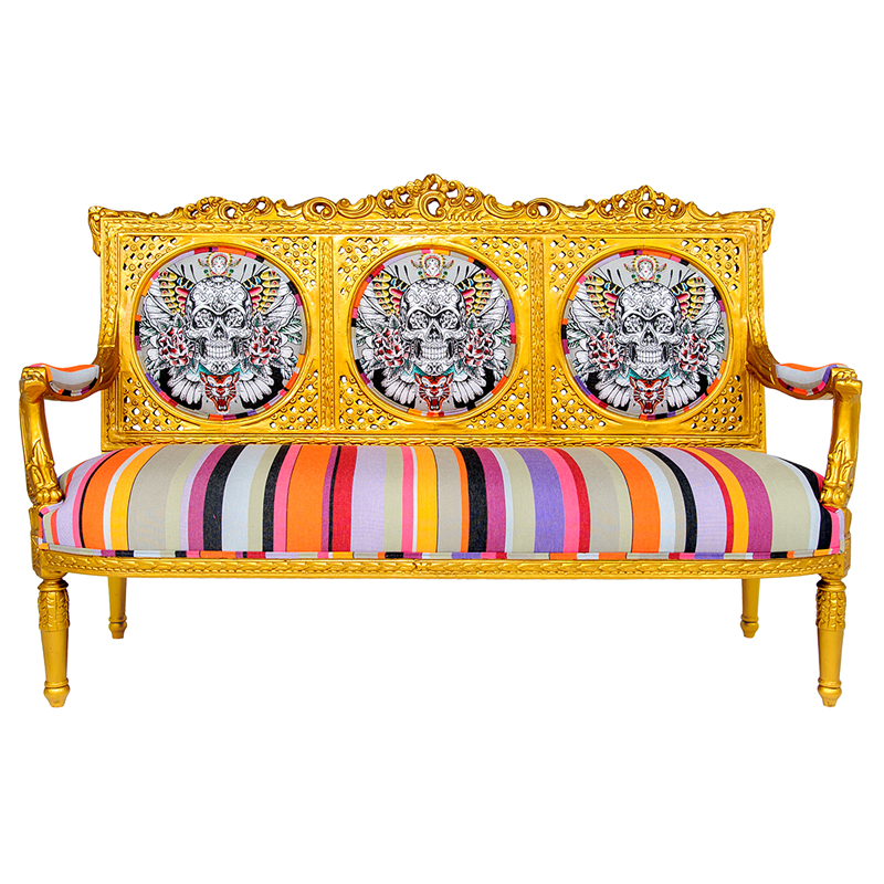 Диван Fusion Jacquard антикварный Мульти Золотой Диван Fusion Jacquard антикварный Мульти Золотой в Орле | Loft Concept