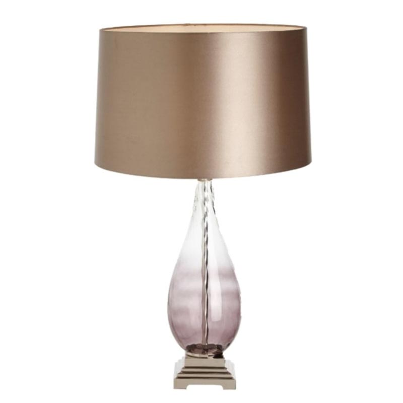 Настольная лампа Evonne Table Lamp Золотой Прозрачный фиолетовый Настольная лампа Evonne Table Lamp Золотой Прозрачный фиолетовый в Орле | Loft Concept