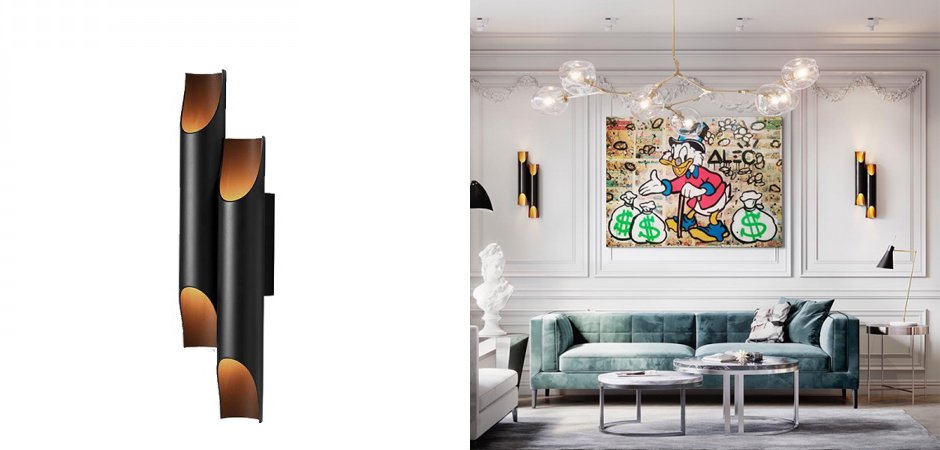 Бра Galliano Double by DELIGHTFULL Black Бра Galliano Double by DELIGHTFULL Black - Loft-Concept в Орле