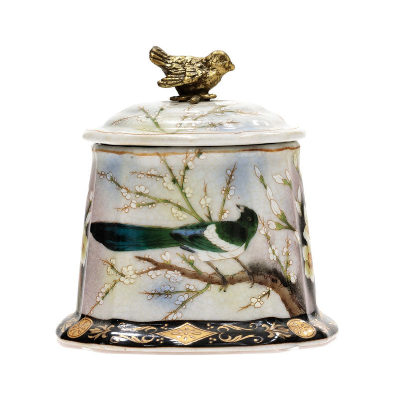 Шкатулка Round Box Colored Bird Мульти Бронза Шкатулка Round Box Colored Bird Мульти Бронза в Орле | Loft Concept
