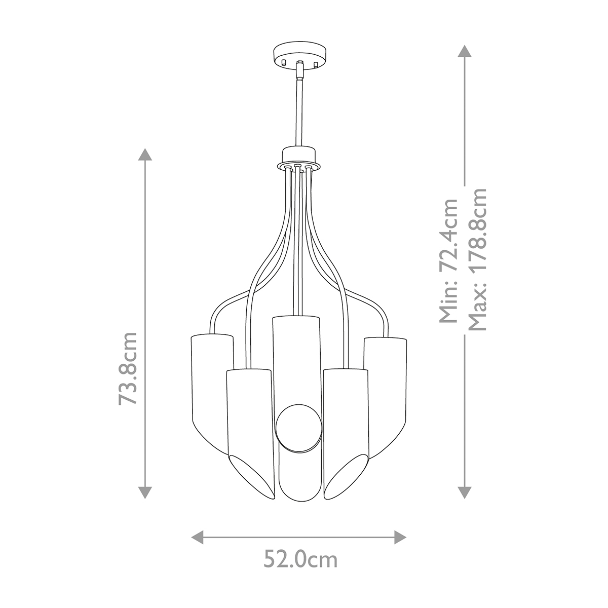 Люстра белого цвета с 6-ю цилиндрическими плафонами Elstead Lighting в Орле