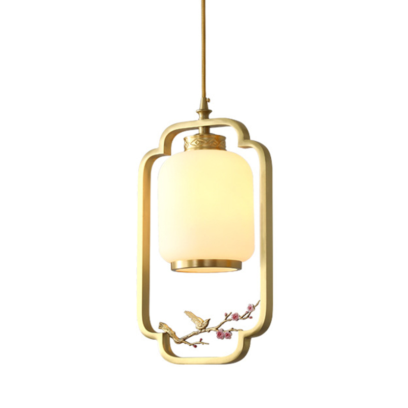 Подвесной светильник Sakura Branch Lantern Chandelier Латунь Белый Розовый Подвесной светильник Sakura Branch Lantern Chandelier Латунь Белый Розовый в Орле | Loft Concept