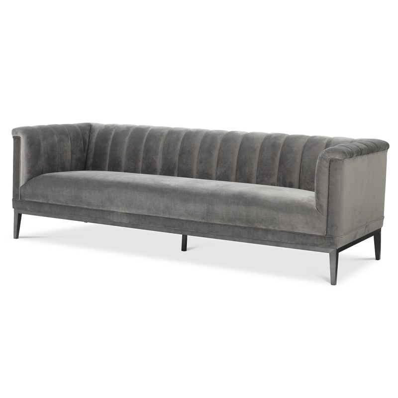 Диван Eichholtz Sofa Raffles grey Серый Темная бронза Диван Eichholtz Sofa Raffles grey Серый Темная бронза в Орле | Loft Concept