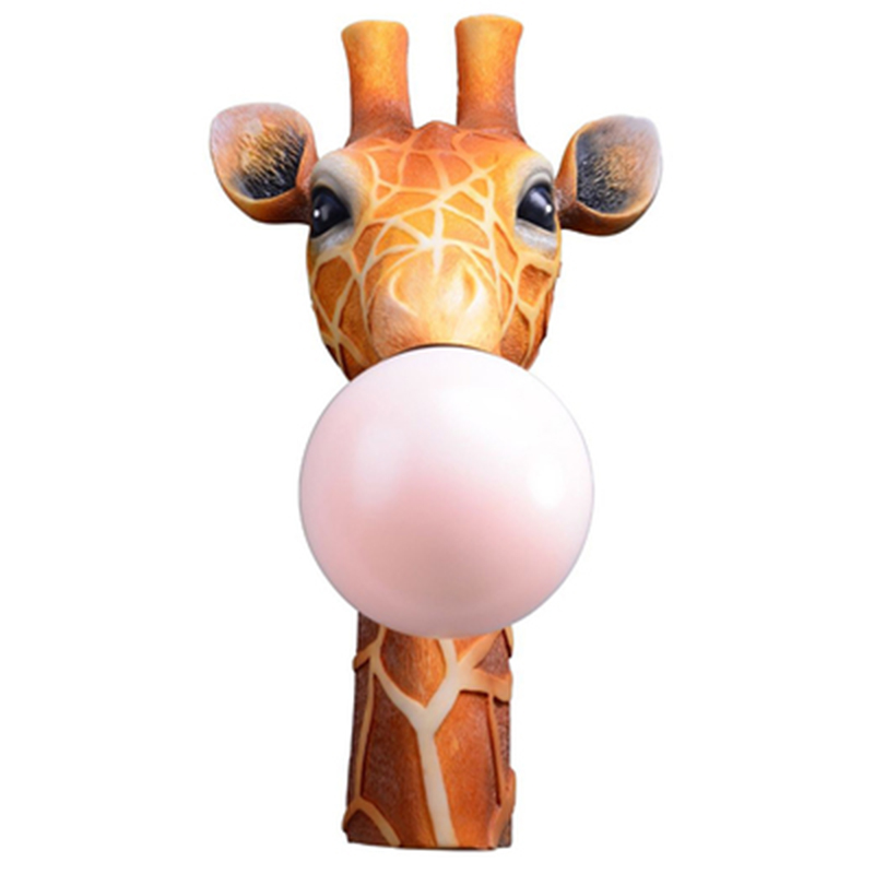 Бра для детской Жираф Bubble Gum Giraffe Wall Lamp Карамель Коричневый Розовый пастельный в Орле | Loft Concept 