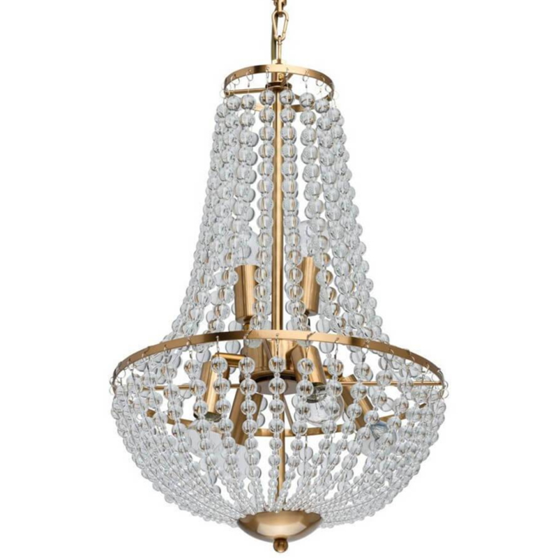 Люстра Virginia Clear Beads Chandelier Gold Золотой Прозрачное Стекло Люстра Virginia Clear Beads Chandelier Gold Золотой Прозрачное Стекло в Орле | Loft Concept