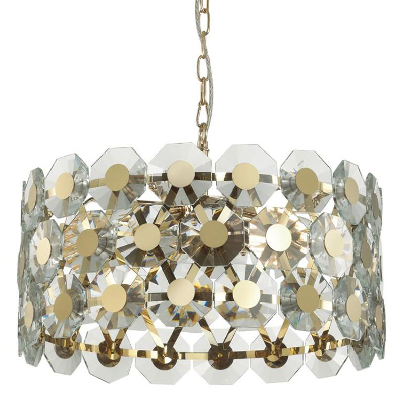 Люстра Crystal Octagons Gold Золотой Прозрачное Стекло Люстра Crystal Octagons Gold Золотой Прозрачное Стекло в Орле | Loft Concept