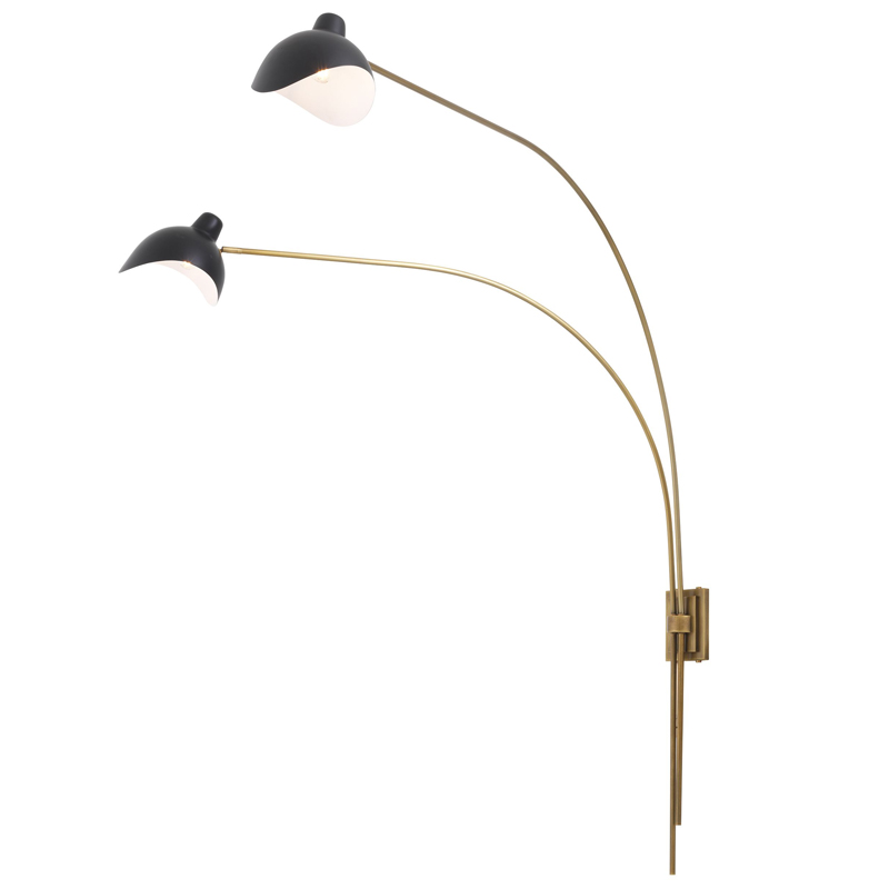 Бра Eichholtz Wall Lamp Mitch Brass Черный Латунь Античная полированная Бра Eichholtz Wall Lamp Mitch Brass Черный Латунь Античная полированная в Орле | Loft Concept