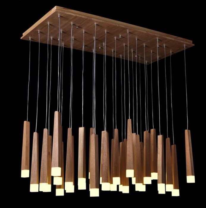 Люстра Wooden Glowworm Square  в Орле | Loft Concept 