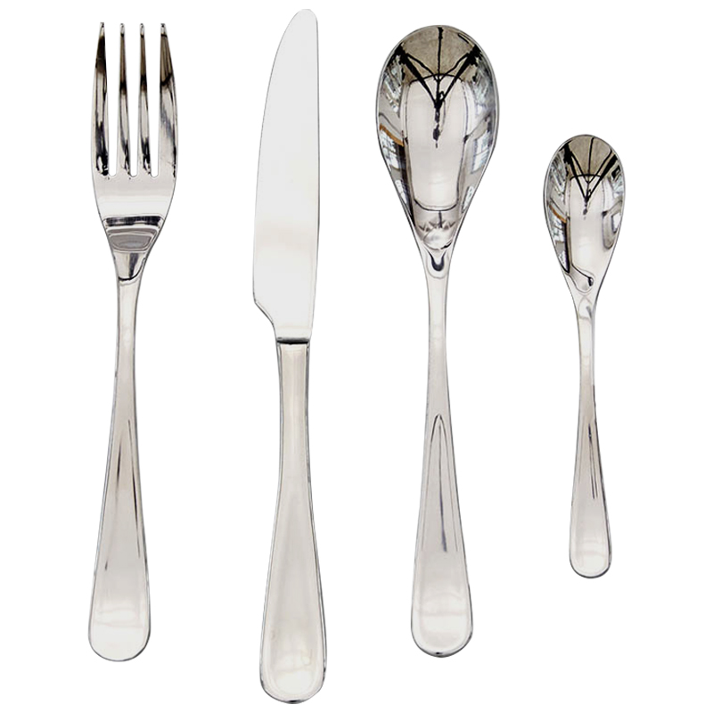 Столовые приборы на 4 персоны Contemporary Cutlery Set Серебряный в Орле | Loft Concept 