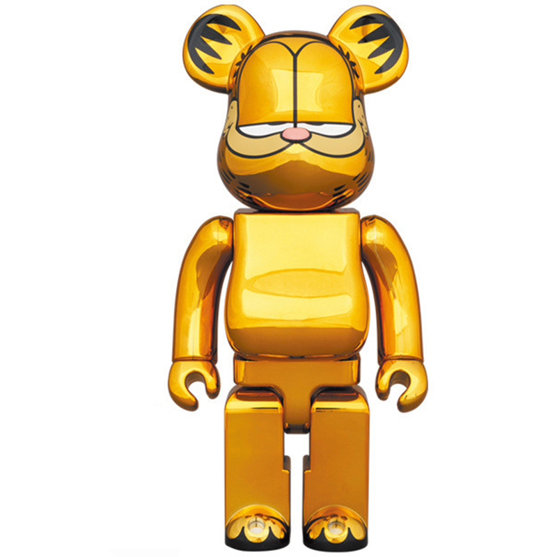 Статуэтка Bearbrick Garfield Глянцевое золото Статуэтка Bearbrick Garfield Глянцевое золото в Орле | Loft Concept