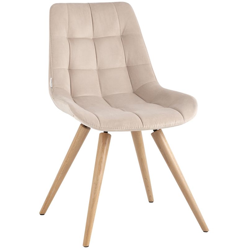 Стул NANCY Chair Светло-Бежевый Велюр Бежевый Древесина Стул NANCY Chair Светло-Бежевый Велюр Бежевый Древесина в Орле | Loft Concept