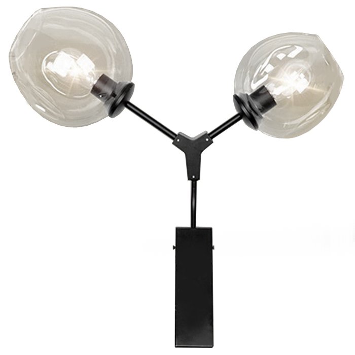 Бра Сrumpled Glas Wall Lamp Черный Золотой Бра Сrumpled Glas Wall Lamp Черный Золотой в Орле | Loft Concept