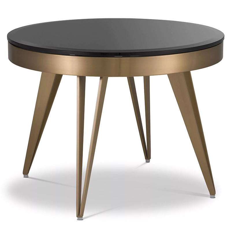 Приставной стол Side Table Rocco Латунь Черный Приставной стол Side Table Rocco Латунь Черный в Орле | Loft Concept