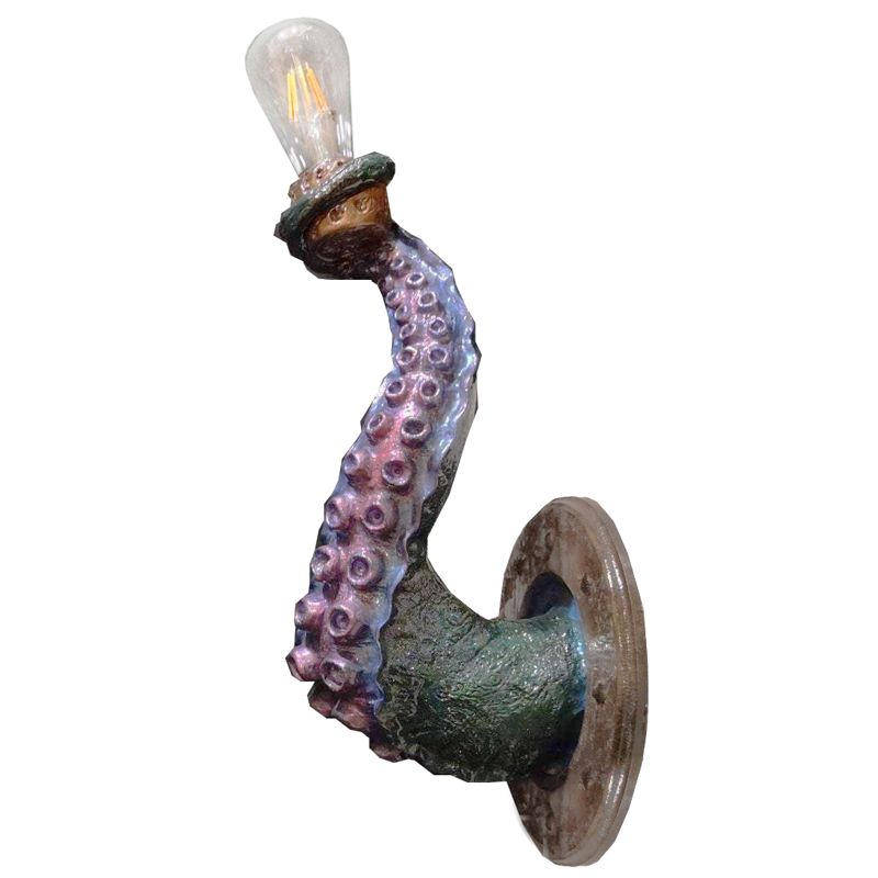 Бра Лиловый Осьминог Wall Lamp Lilac Octopus Лиловый Зеленый Коричневый винтаж в Орле | Loft Concept 