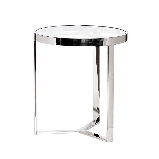 Приставной стол Neoclassic Tee Silver Хром Прозрачное Стекло Приставной стол Neoclassic Tee Silver Хром Прозрачное Стекло в Орле | Loft Concept