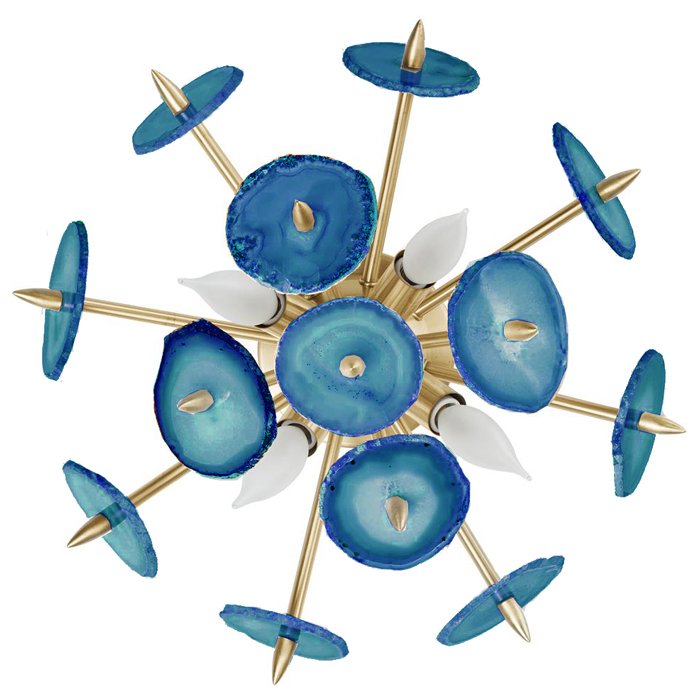 Бра Emporium Blue Agate Burst Sconce Brass Латунь Синий Бра Emporium Blue Agate Burst Sconce Brass Латунь Синий в Орле | Loft Concept