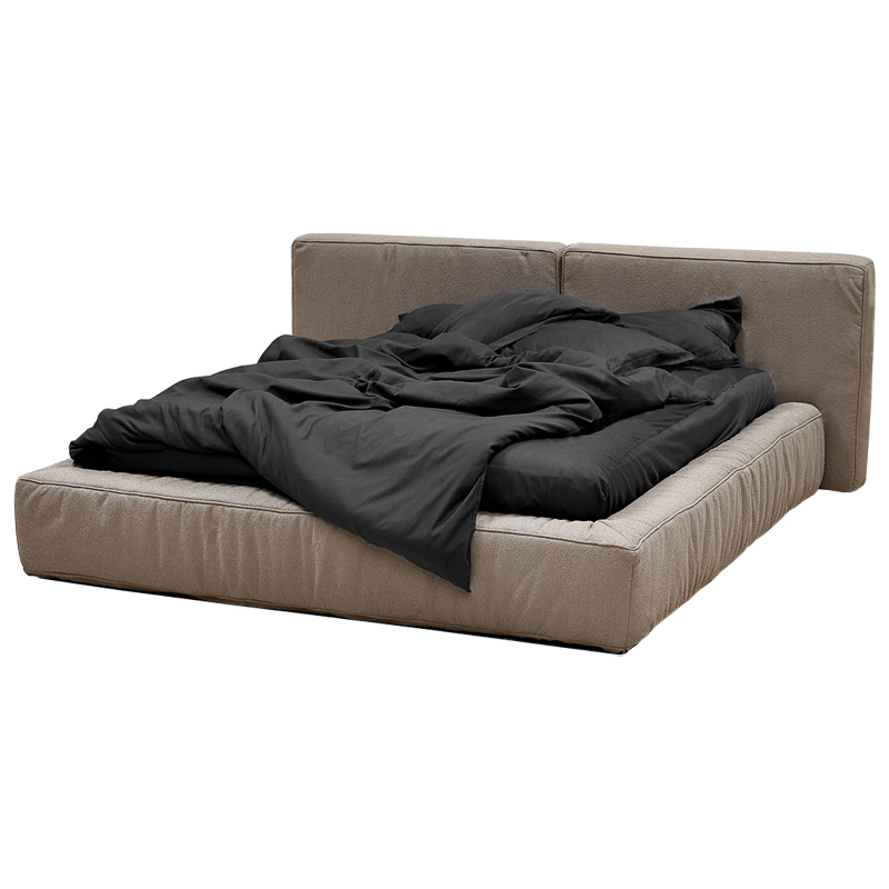 Кровать двуспальная с подъёмным механизмом Madelyn Bed Beige Gray Бежево-серый Кровать двуспальная с подъёмным механизмом Madelyn Bed Beige Gray Бежево-серый в Орле | Loft Concept