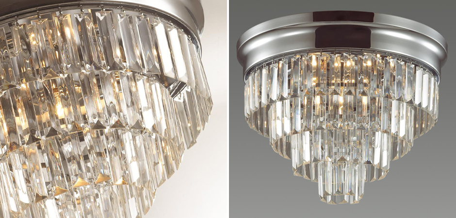 Хрустальная потолочная люстра Crystal Fountain Maxi Хром Хрустальная потолочная люстра Crystal Fountain Maxi Хром - Loft-Concept в Орле