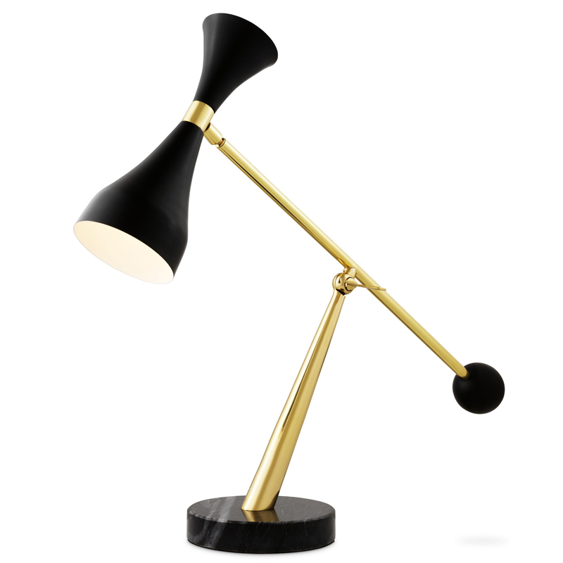 Настольная лампа Eichholtz Desk Lamp Cordero Черный Латунь Черный Мрамор Nero Настольная лампа Eichholtz Desk Lamp Cordero Черный Латунь Черный Мрамор Nero в Орле | Loft Concept
