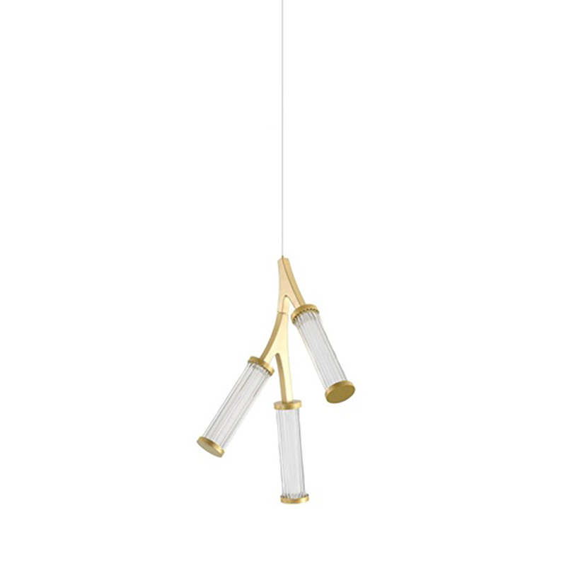 Люстра Cylinder Branches Chandelier Gold 3 Золотой Прозрачный Люстра Cylinder Branches Chandelier Gold 3 Золотой Прозрачный в Орле | Loft Concept