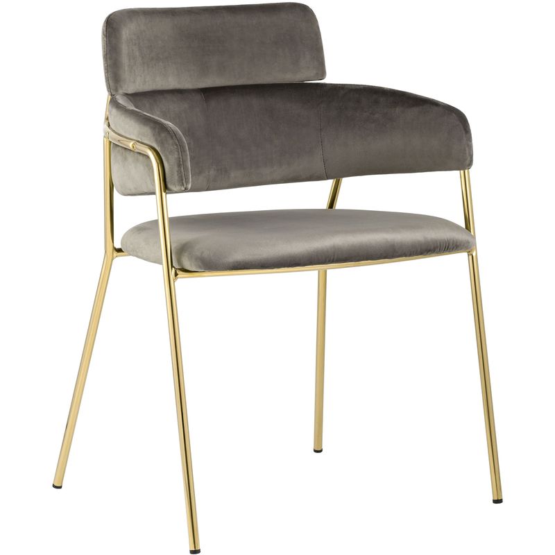 Polina chair Коричневый велюр Коричневый Золотой Polina chair Коричневый велюр Коричневый Золотой в Орле | Loft Concept